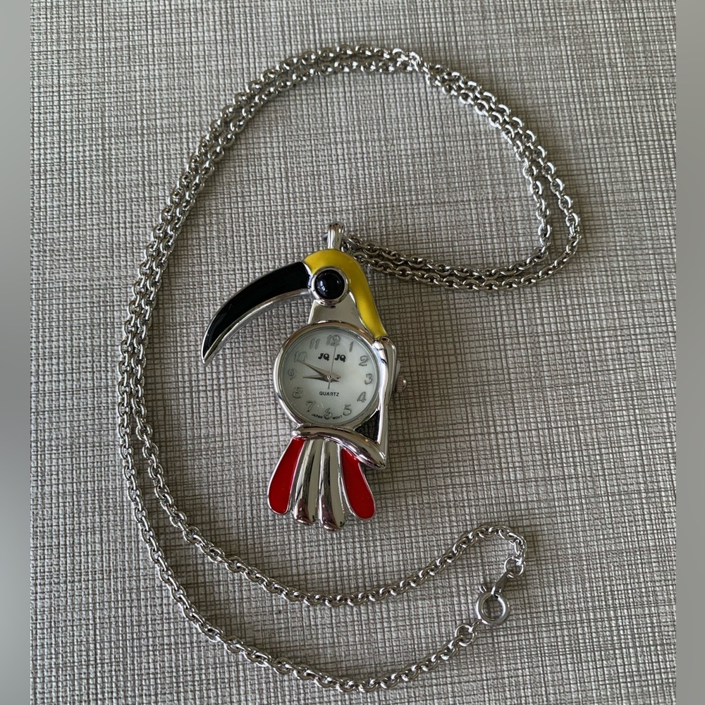 NEW JQ-JQ Watch Necklace Parrot Yellow Red